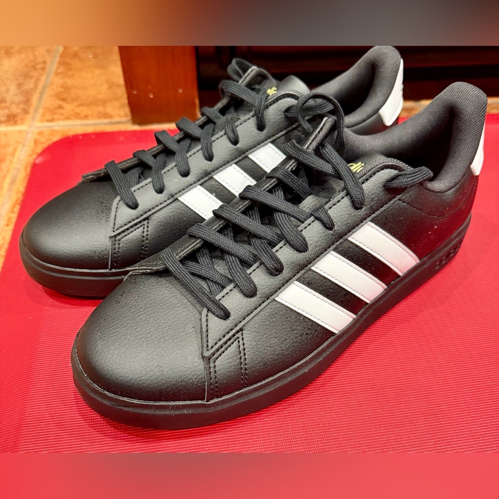 NEW Adidas Grand Court 2.0 Cloudfoam Black White Men's Sneakers Shoes Size 11